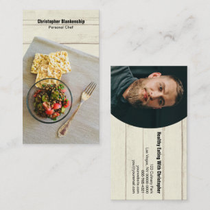 Meal Table Setting Personal Chef Custom Photo Business Card