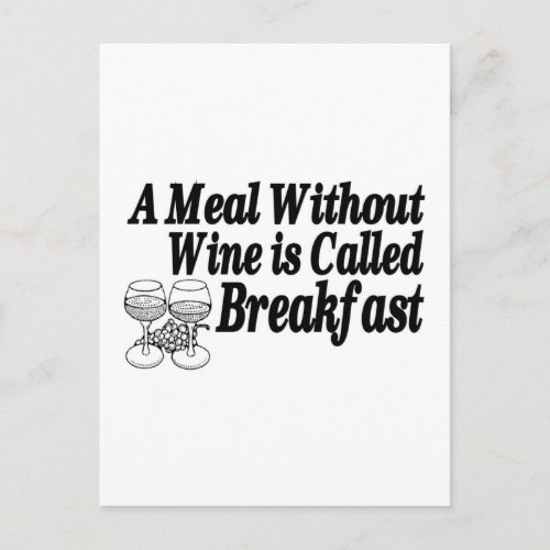 Meal Without Wine Postcard