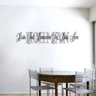 Meals And Memories Are Made Here Wall Decal