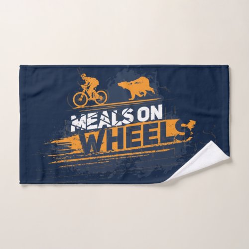 Meals on Wheels Cycling Enthusiasts Wild Trail Hand Towel