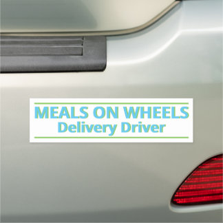 Meals On Wheels Delivery Driver Bumper Car Magnet