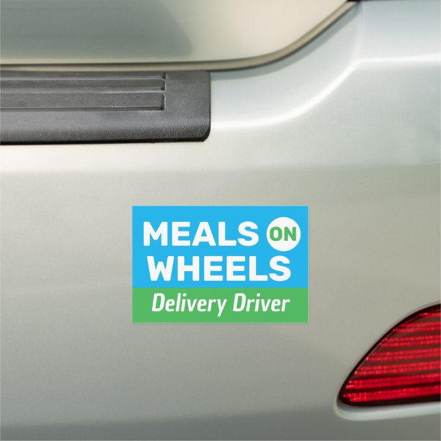 Meals on Wheels Delivery Driver Car Accessories Car Magnet (In Situ)