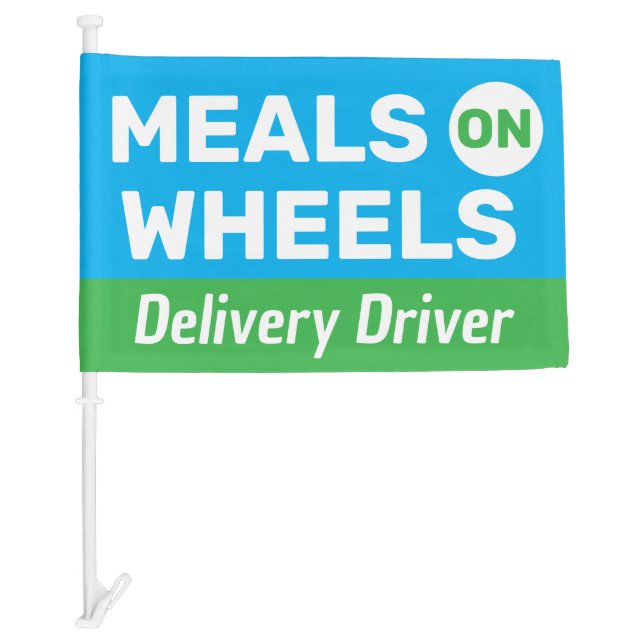 Meals on Wheels Delivery Driver Car Accessories Flag (Front)