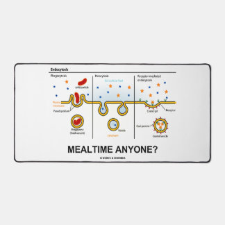 Mealtime Anyone? Endocytosis Eating Biology Humor Desk Mat