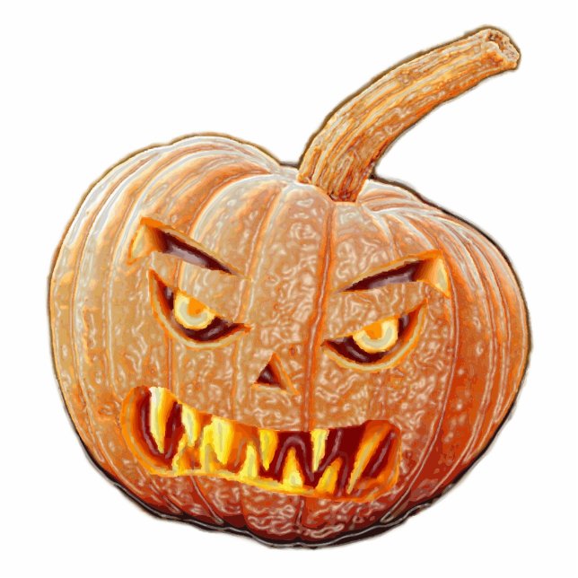 Mean and Ugly Pumpkin Face Cutout (Front)