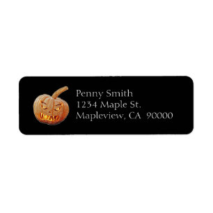Mean and Ugly Pumpkin Face Label