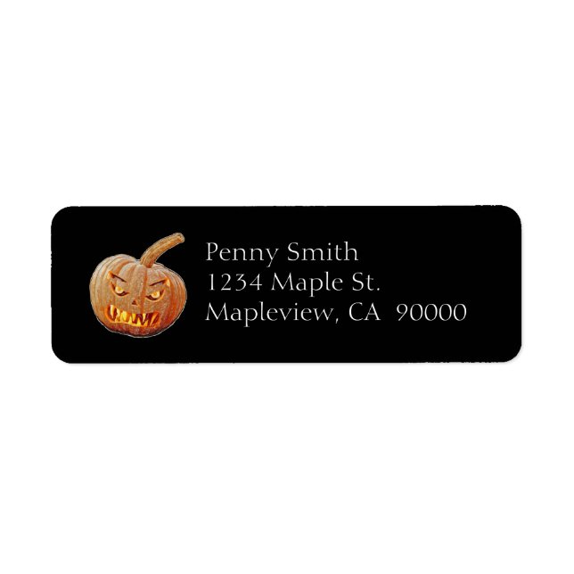 Mean and Ugly Pumpkin Face Label (Front)