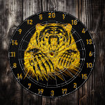 Mean Angry Gold Grizzly Teeth Showing Dart Board<br><div class="desc">1. Introducing the epitome of luxury and rugged charm, this exquisite black and gold dart board is not just a game accessory; it is a statement piece that embodies the spirit of adventure and the thrill of the hunt. Adorned with a striking image of a fierce, angry grizzly bear, its...</div>