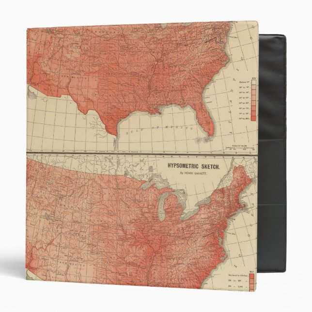 Mean annual temperature, Hypsometric sketch 3 Ring Binder (Front/Inside)