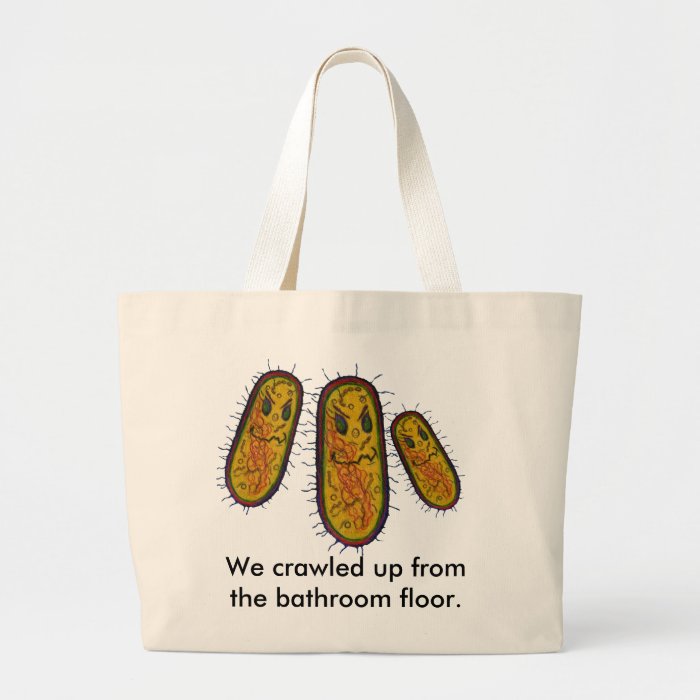 Mean Bacteria Cartoon Character Tote Bag