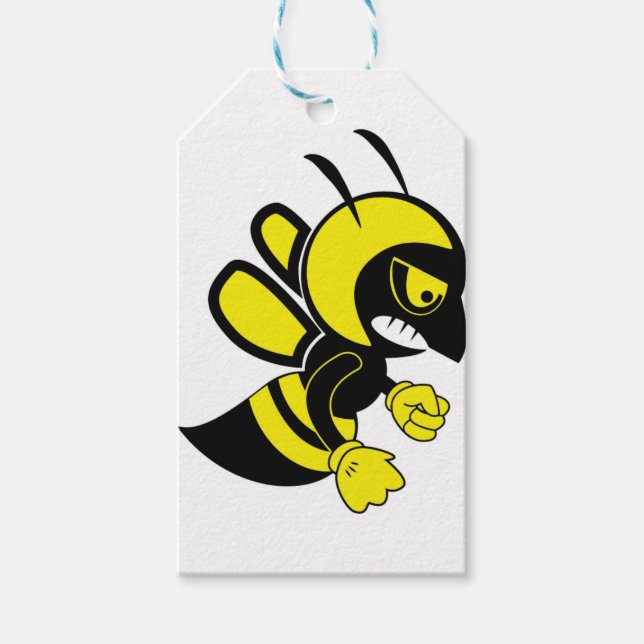mean bee fun gift tags (Front)