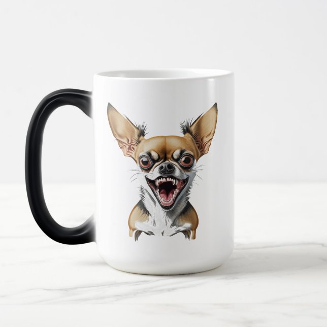 Mean Chihuahua | Funny Dogs Color Morph Mug (Left)