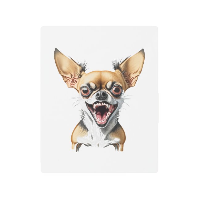 Mean Chihuahua | Funny Dogs Metal Print (Front)