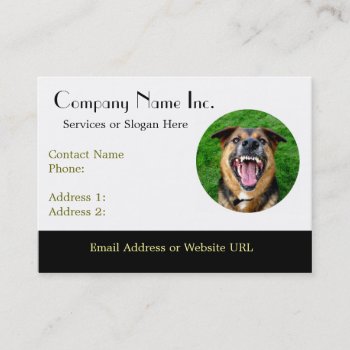 Mean Dog Bares Teeth Business Card by CountryCorner at Zazzle