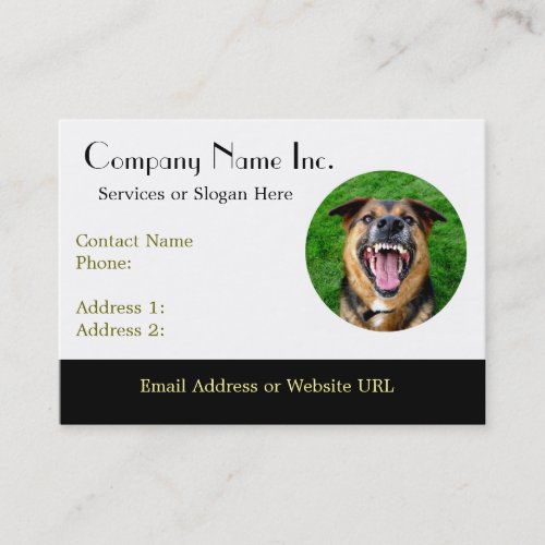 Mean Dog Bares Teeth Business Card