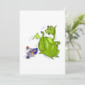 Mean Dragon Poked by Knight (Standing Front)