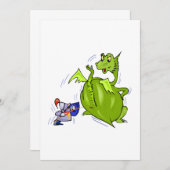 Mean Dragon Poked by Knight (Front/Back)