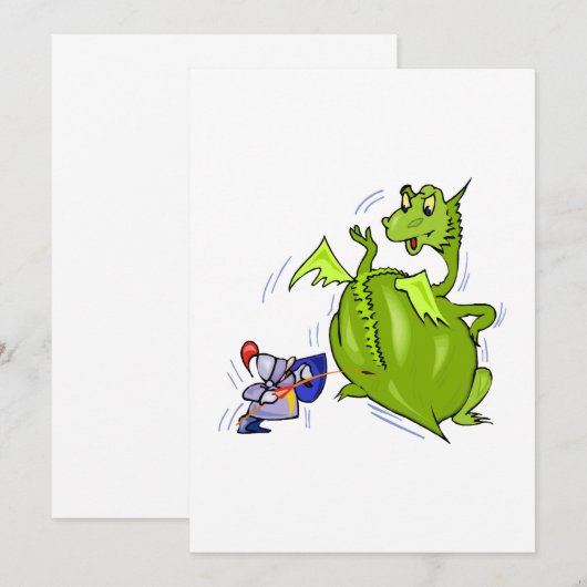 Mean Dragon Poked by Knight (Front/Back)