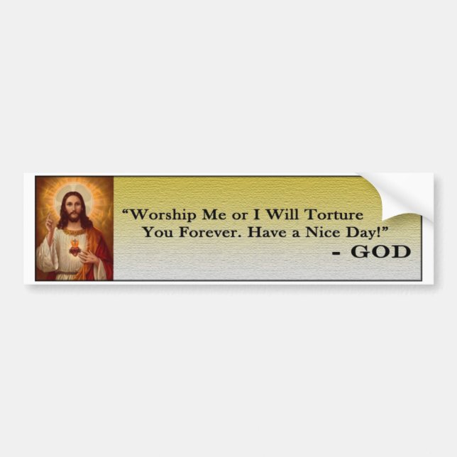 Mean God Quote Bumper Sticker (Front)