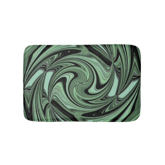 Mean Green Pattern Bathroom Mat (Front)