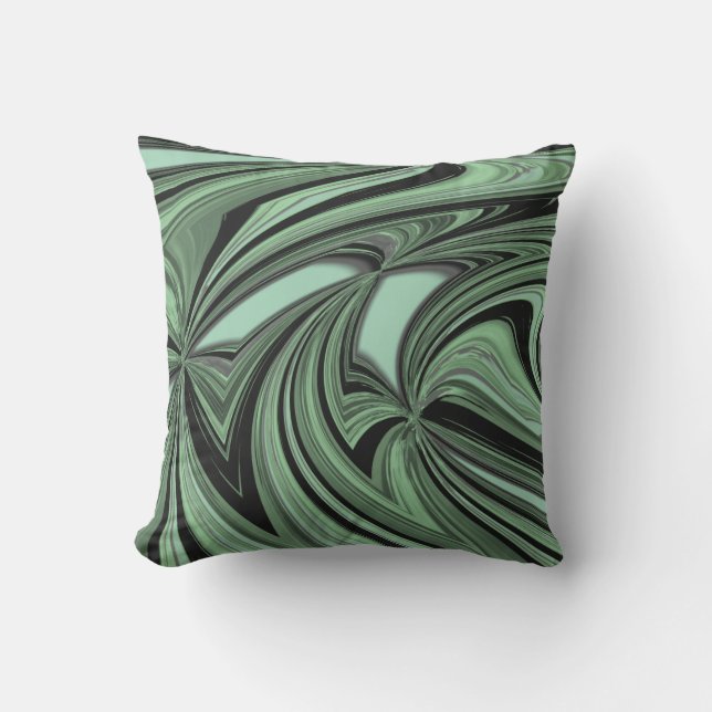 Mean Green Pattern Outdoor Pillow (Front)