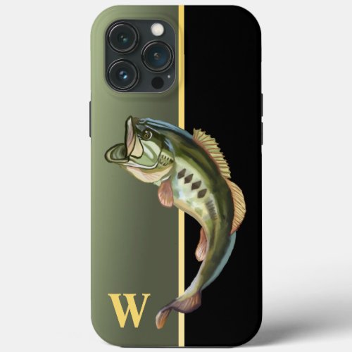 Mean Jumping Bass Fishing Monogram Case_Mate iPhon iPhone 13 Pro Max Case