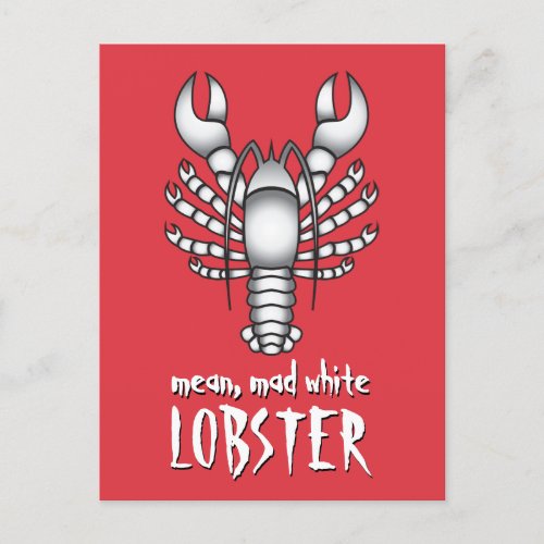 Mean Mad White Lobster Jordan Peterson Meme Postcard