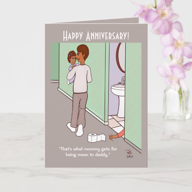 Mean Mommy Folded Greeting Card (Orchid)