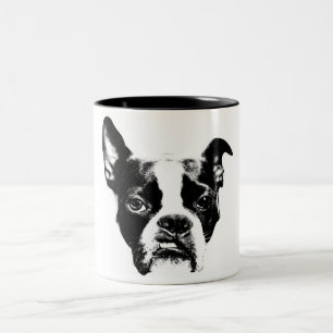 Mean Muggin! Boston Terrier Attitude Two-Tone Coffee Mug