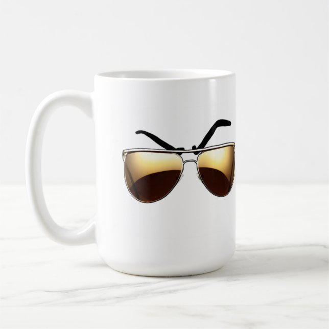 Mean Muggin' With Aviators Coffee Mug (Left)