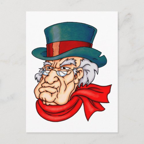 Mean Old Scrooge Postcard