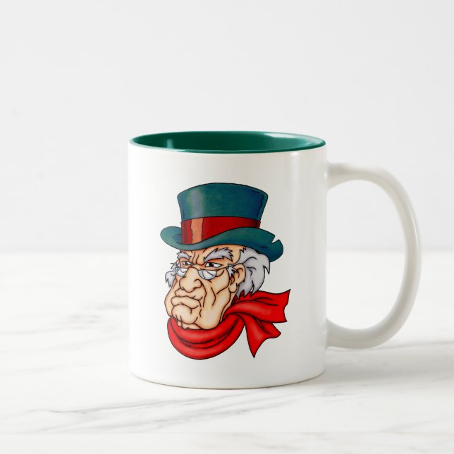 Mean Old Scrooge Two-Tone Coffee Mug (Right)