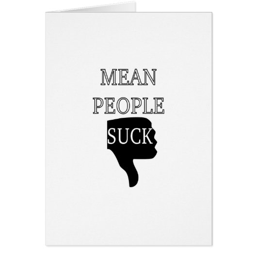 Mean People Suck Cards (Front)