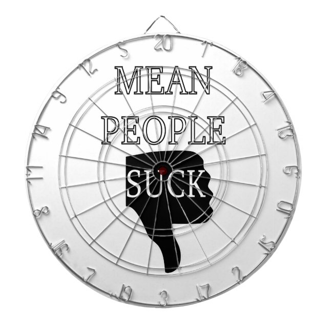 Mean People Suck Dartboard With Darts (Front)