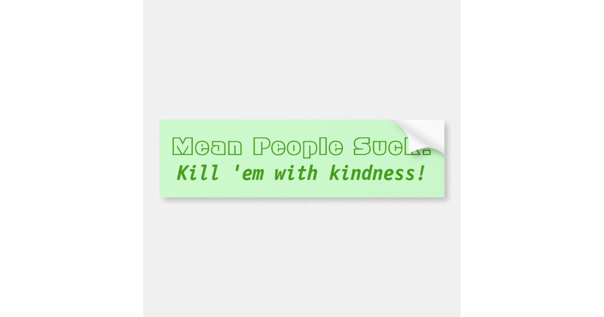 Rude people suck bumper sticker Rude people suck bumper sticker