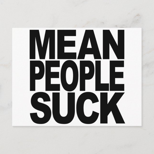 Mean People Suck Postcard (Front)