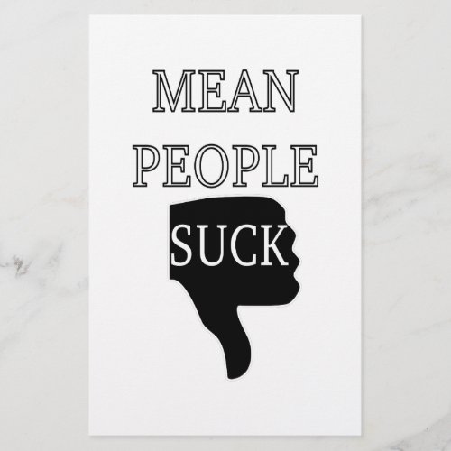 Mean People Suck Stationery
