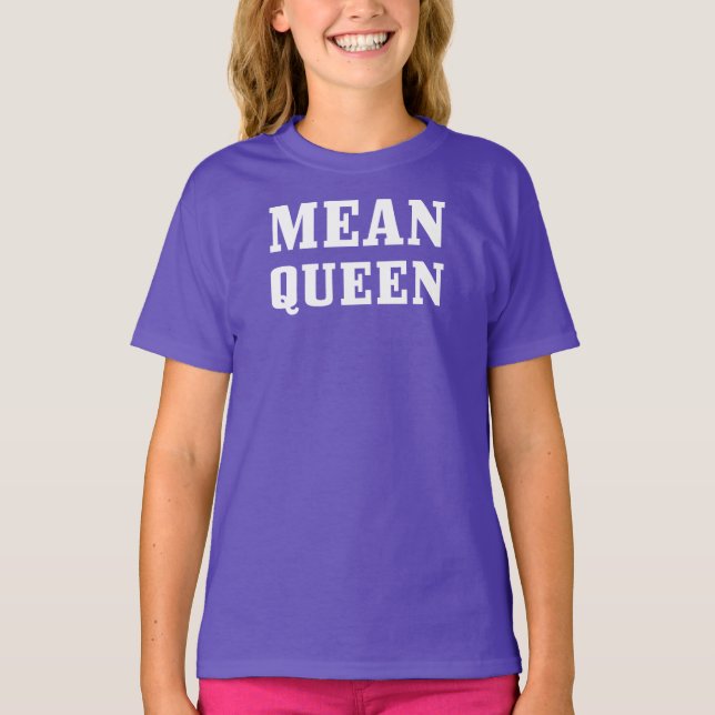 Mean Queen Girls' Basic American Apparel T-Shirt (Front)