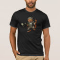 Mean Sci-fi Marine Ginger Cat Firing Gun Cartoon T-Shirt