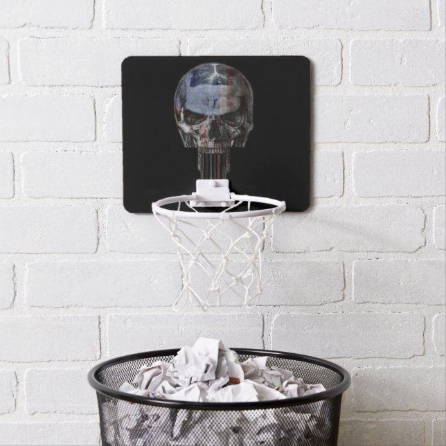 Mean Skull Mini Basketball Hoop (In Situ)