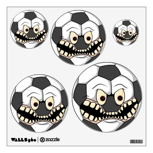 Mean Soccer Ball Wall Sticker