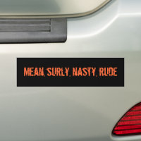 Rude bumper outlet stickers