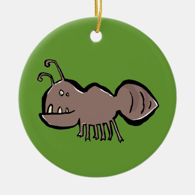 mean termite ceramic ornament (Front)