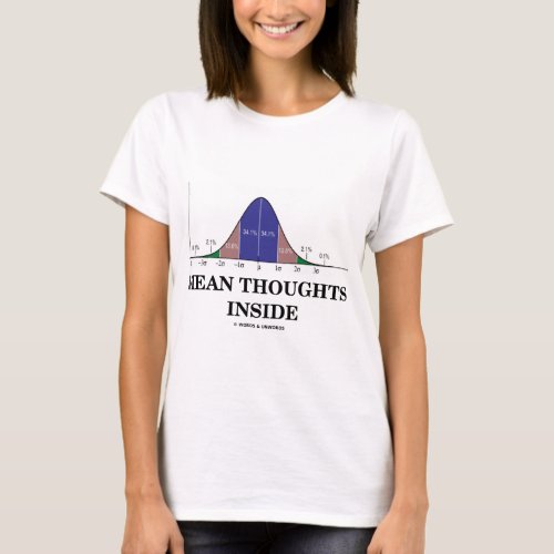 Mean Thoughts Inside Statistics Humor T_Shirt