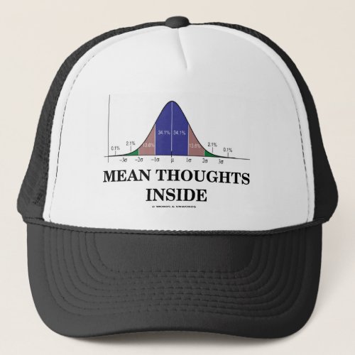 Mean Thoughts Inside Statistics Humor Trucker Hat