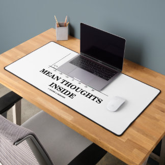 Mean Thoughts Inside Stats Geek Humor Desk Mat