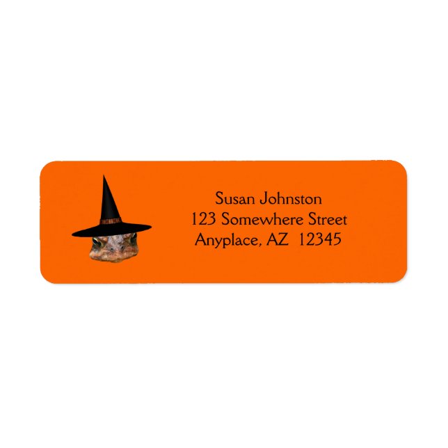 Mean Toad Face Halloween Address Label (Front)