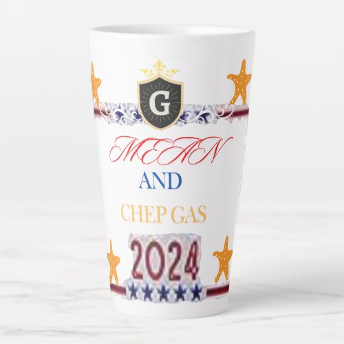 Mean Tweets and Cheap Gas 2024 Funny Political  Latte Mug