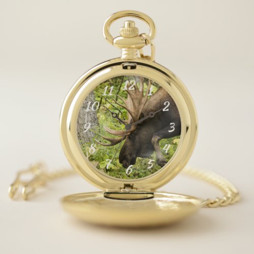 Meandering Moose Pocket Watch