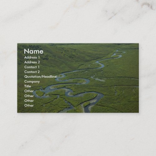 Meandering River Business Card Template